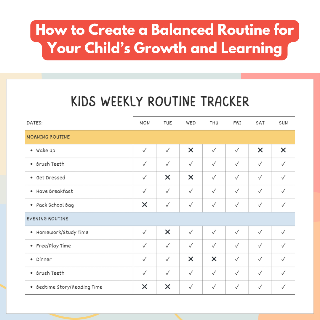 Train Kids Routine How to Create a Balanced Routine for Your Child’s Growth and Learning ...